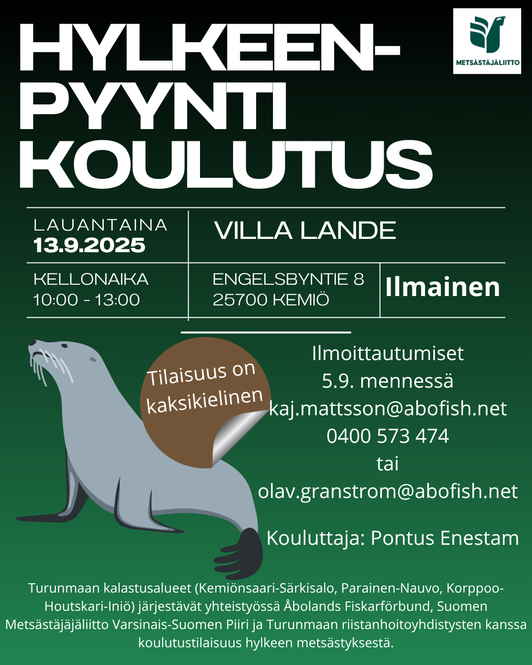 Hylkeenpyynti koulutus